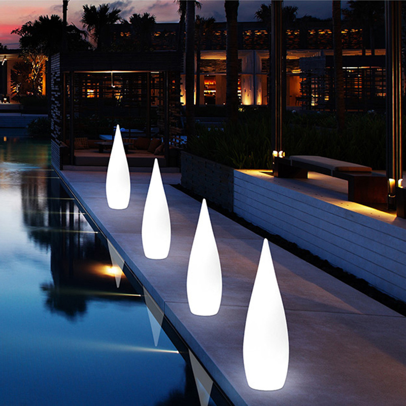 Kerti terasz fedélzet úszómedence dekoráció Modern LED álló padlóvilágítás Távoli RGB színváltó LED -es LED -es lámpa kültéri lámpák akkumulátorral működő vízálló újratölthető